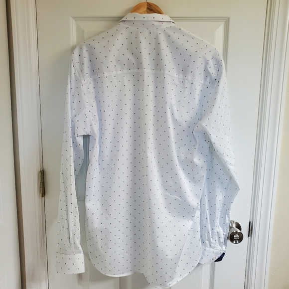 BUCKLE EightX Button Down Dress Shirt Size L Classic Fit Contrast Flip-Cuff - Picture 2 of 13